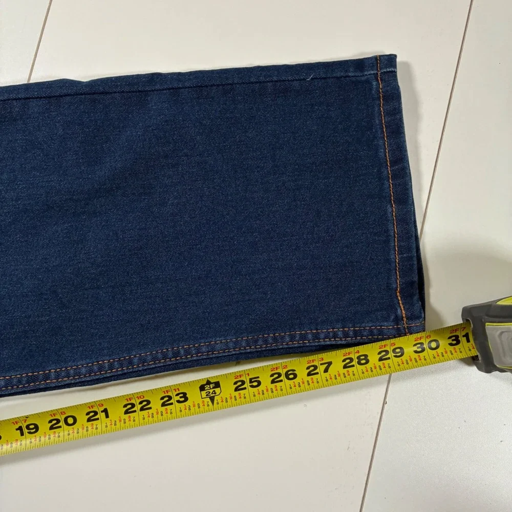 NEW Levi's 514 Straight Jeans 38x30 Blue Dark Wash Denim Stretch Tag 36x30 READ
